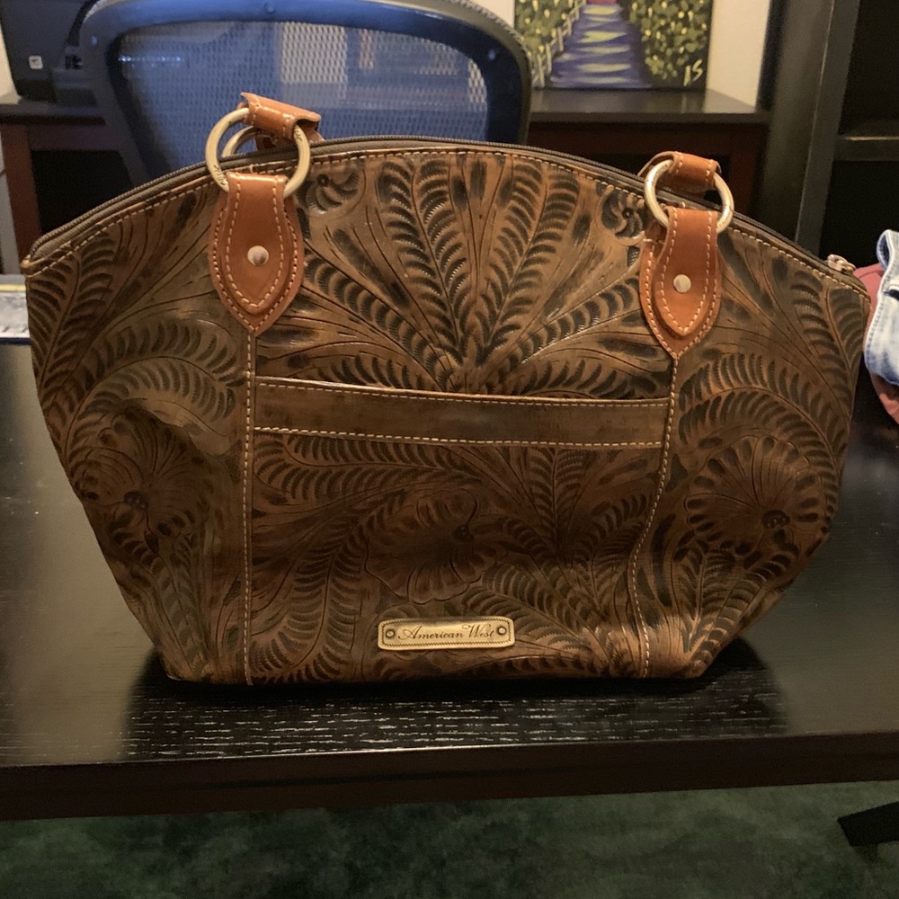 American West leather purse